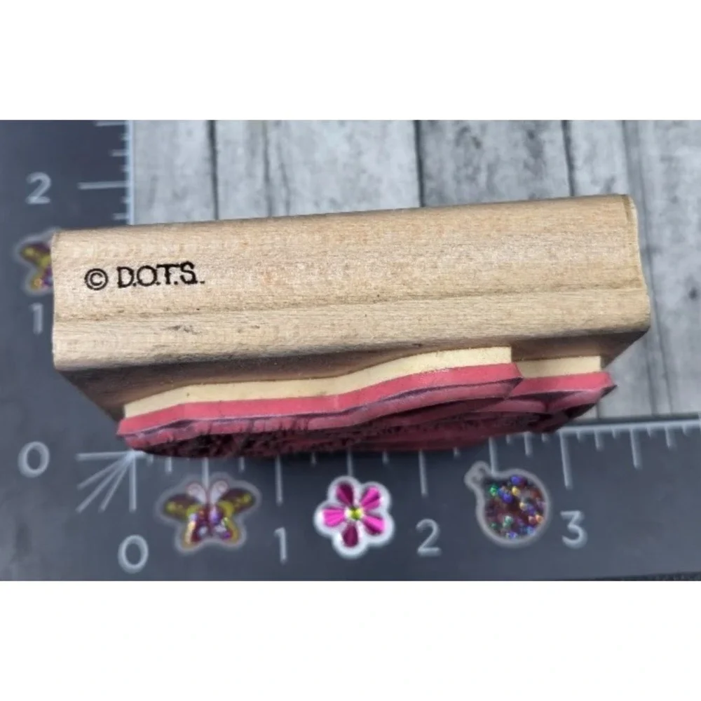 Dots Peter Penguin N227 Winter Scarf Rubber Stamp Wood #J97